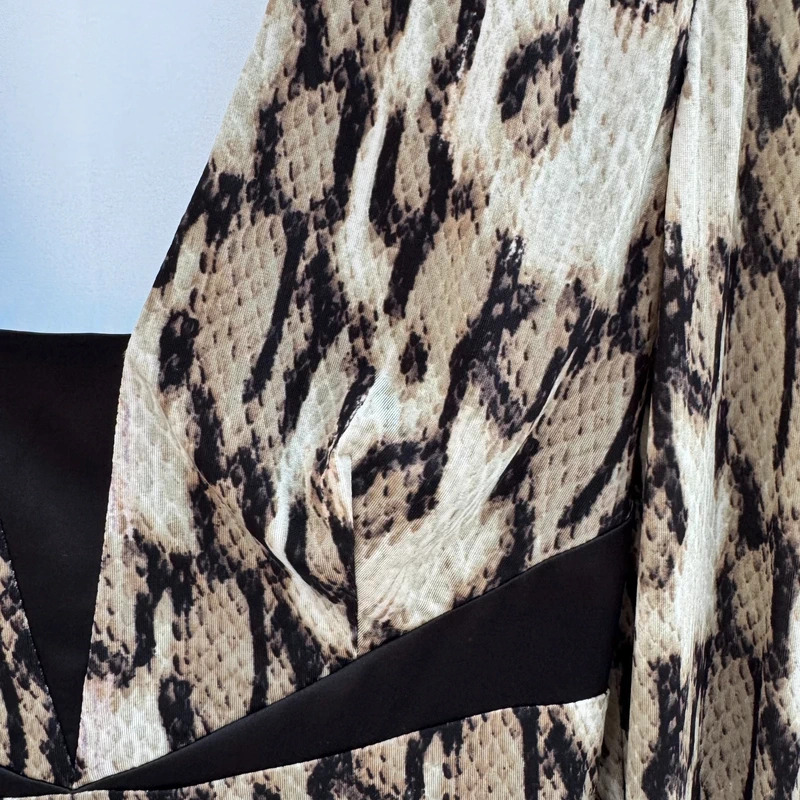 Just Cavalli Snake Print Bodycon Dress IT46 UK14 Cut-Out Back Hologram/CLG - Image 2