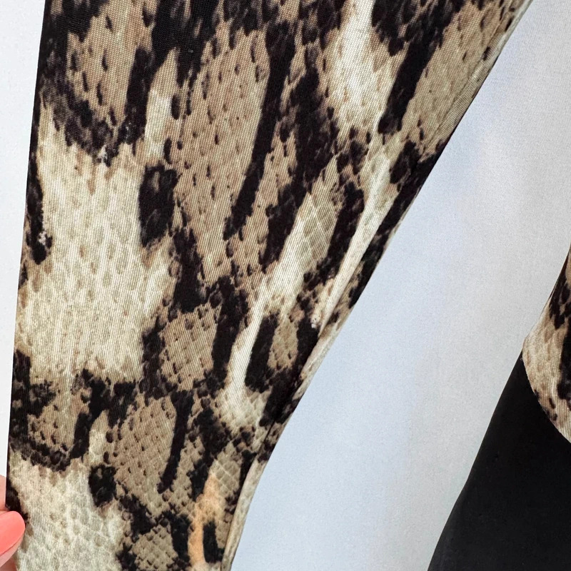 Just Cavalli Snake Print Bodycon Dress IT46 UK14 Cut-Out Back Hologram/CLG - Image 4