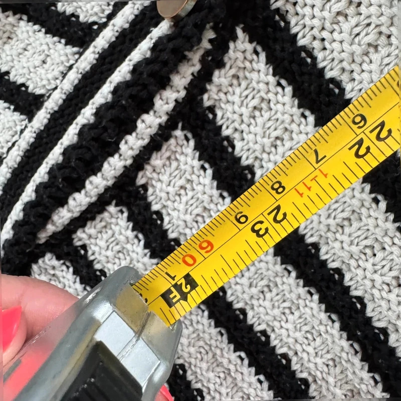 Next Black And Cream Striped Knit Cardigan Gold Buttons Pockets Size L UK 16 18 - Image 9