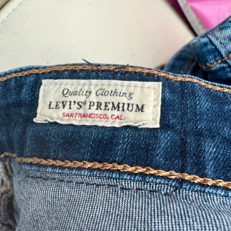 Levi's Premium 712 Slim Jeans Women's W30 UK 12 14 Dark Blue Mid Rise Stretch Denim - Image 8