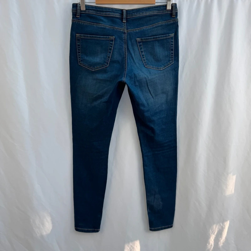 Denim Co Dark Blue Skinny Jeans UK 14 Stretch Denim W30 L30 Mid Rise - Image 4