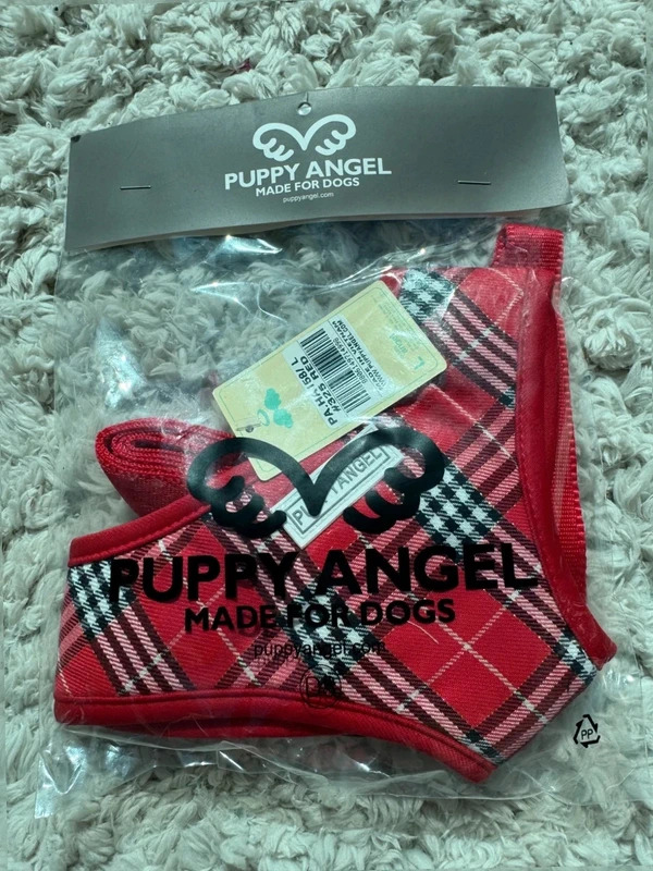 Puppy Angel London Calling Red Tartan Dog Harness & Lead Set Pug Jack Russell - Image 2