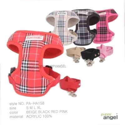 Puppy Angel London Calling Red Tartan Dog Harness & Lead Set Pug Jack Russell - Image 3