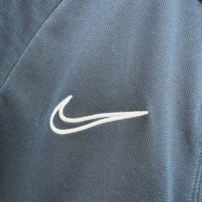 Nike Dri-Fit Navy White Full Zip Track Top Junior M / Age 10–12 Embroidered Swoosh - Image 2