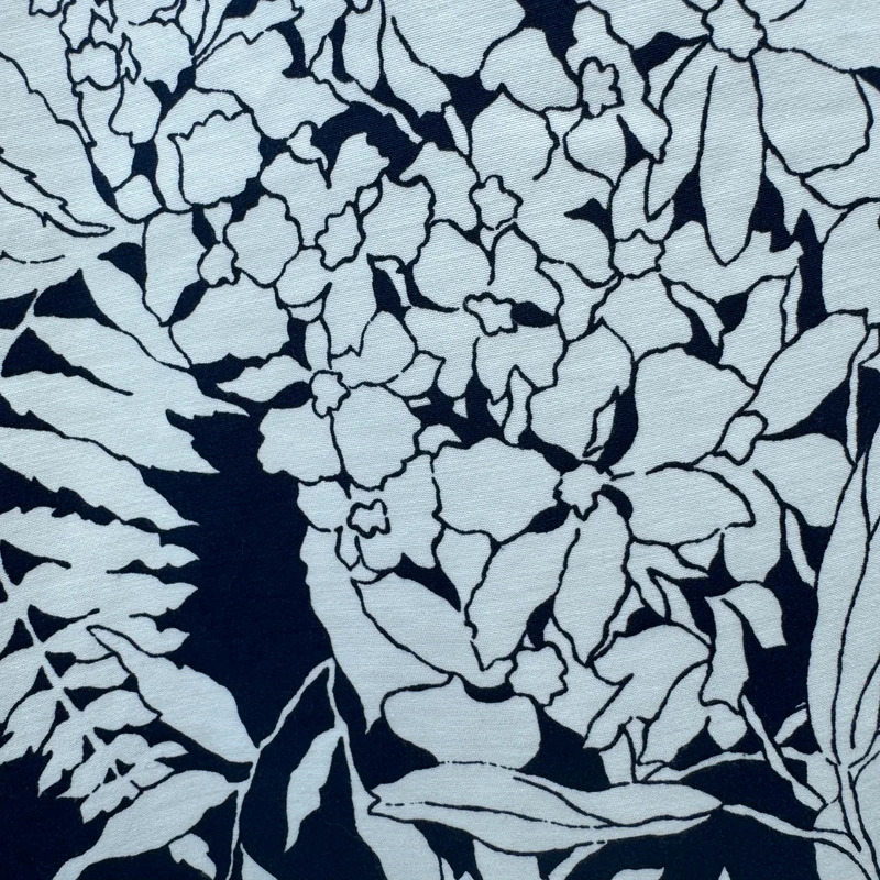 Boden Navy White Floral Pencil Skirt UK 10 Cotton Stretch RRP £55 - Image 2