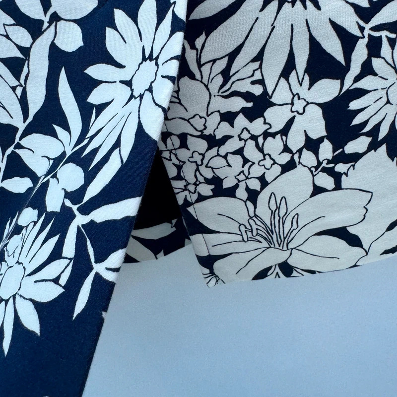 Boden Navy White Floral Pencil Skirt UK 10 Cotton Stretch RRP £55 - Image 5