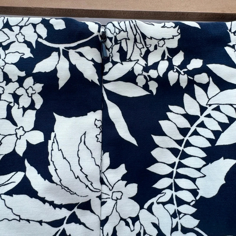 Boden Navy White Floral Pencil Skirt UK 10 Cotton Stretch RRP £55 - Image 9
