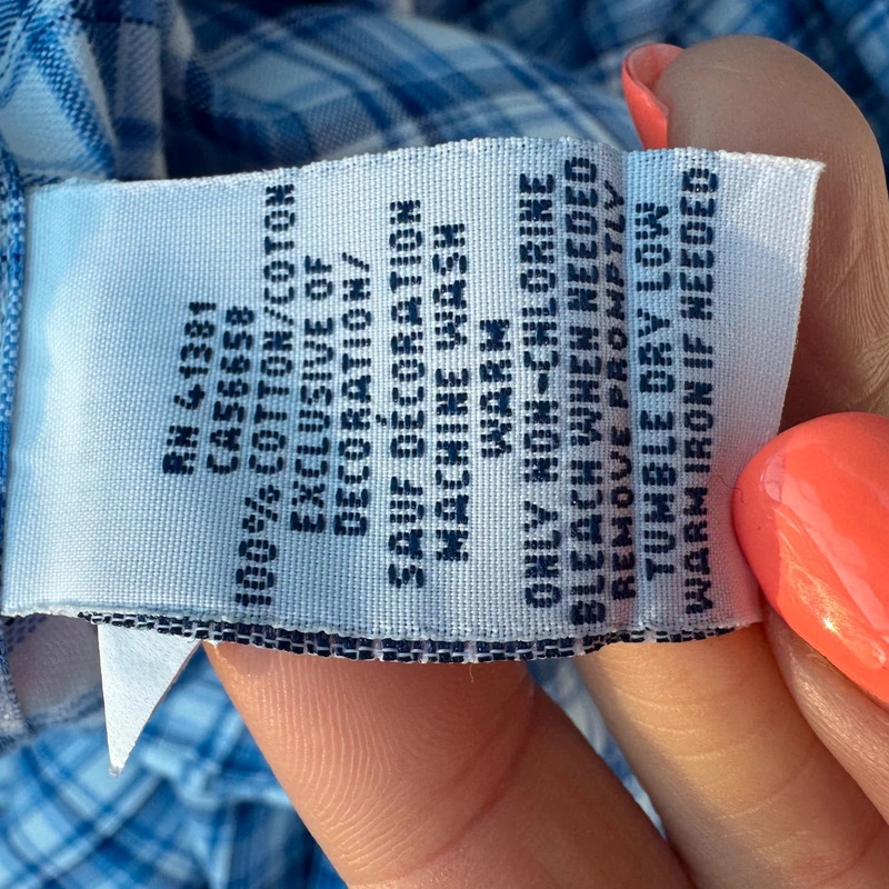 Ralph Lauren M Blue White Check Shirt 100% Cotton Button-Down Collar Embroidered Pony - Image 6