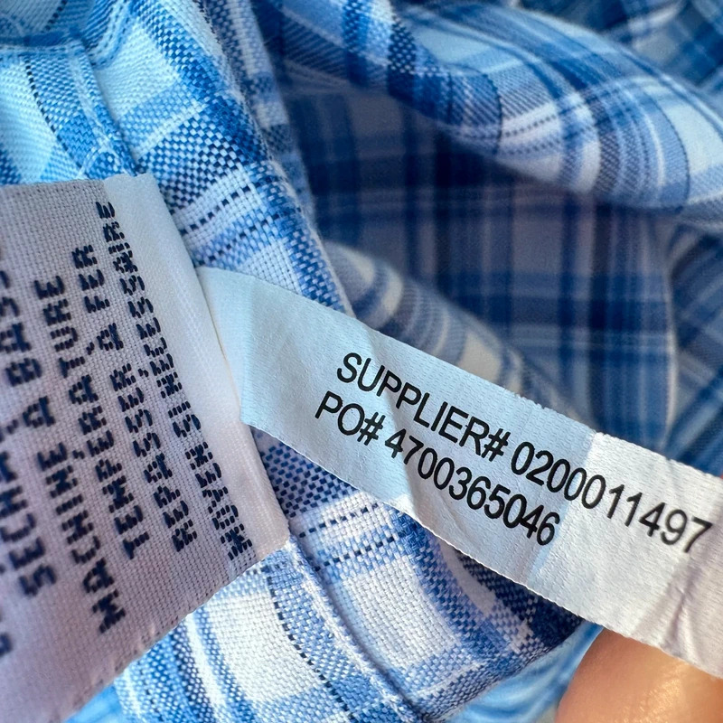 Ralph Lauren M Blue White Check Shirt 100% Cotton Button-Down Collar Embroidered Pony - Image 7