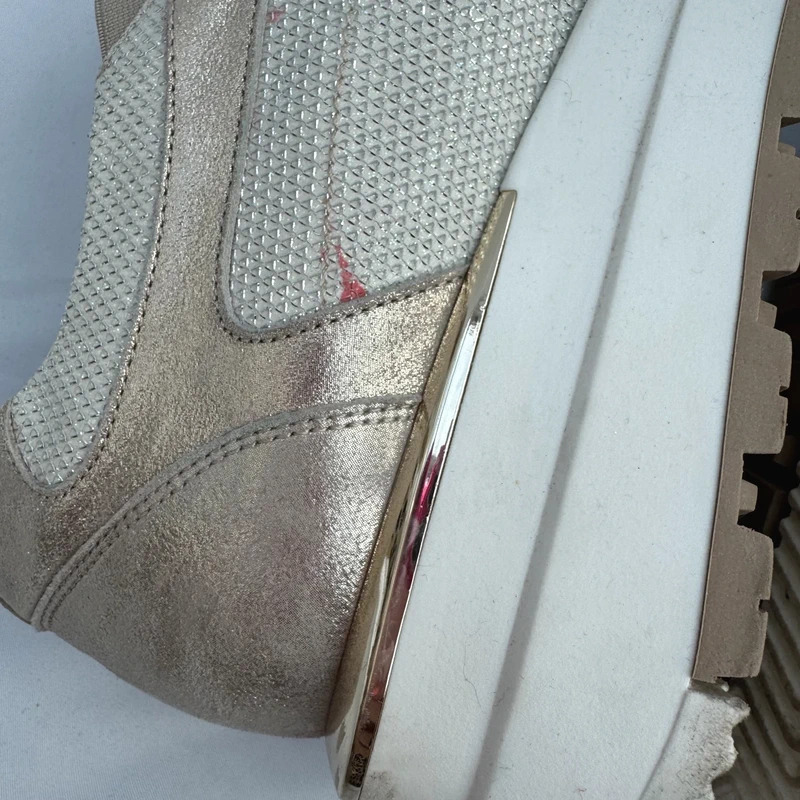 Carl Scarpa Champagne Gold Wedge Trainers Front Zip Lightweight Fabric EU 39 / UK 6 - Image 9