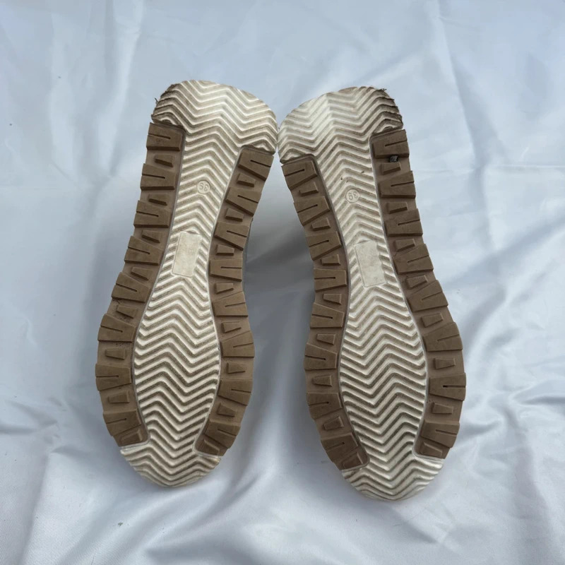Carl Scarpa Champagne Gold Wedge Trainers Front Zip Lightweight Fabric EU 39 / UK 6 - Image 15