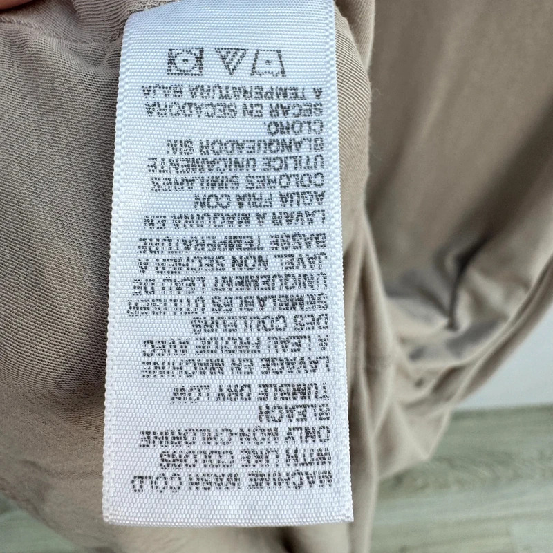 Standard James Perse Taupe Ruched Midi Dress Size 2 UK 10 Sleeveless V-Neck Casual Luxury - Image 8