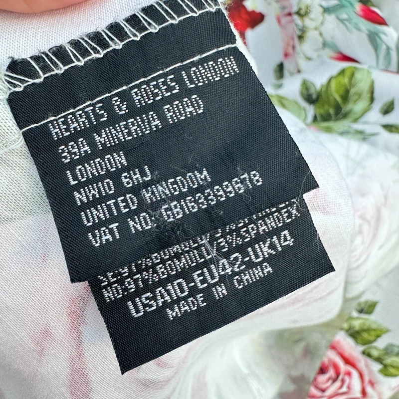 Hearts & Roses London Carole Floral Swing Dress Retro 50s Sweetheart Neck UK 14 RRP £75 - Image 6