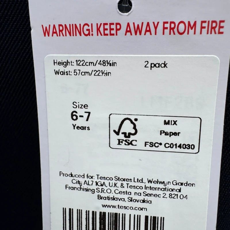 F&F Tesco Navy School Trousers Age 6-7 / 2 Pack BNWT Adjustable Waist - Image 6