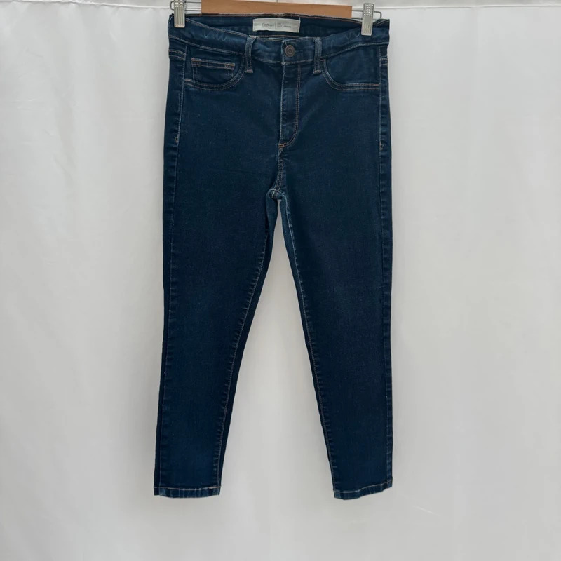 Gap 1969 Easy Legging Jeans UK 12 Mid Blue Wash Cropped Skinny W30 L22 Stretch Denim