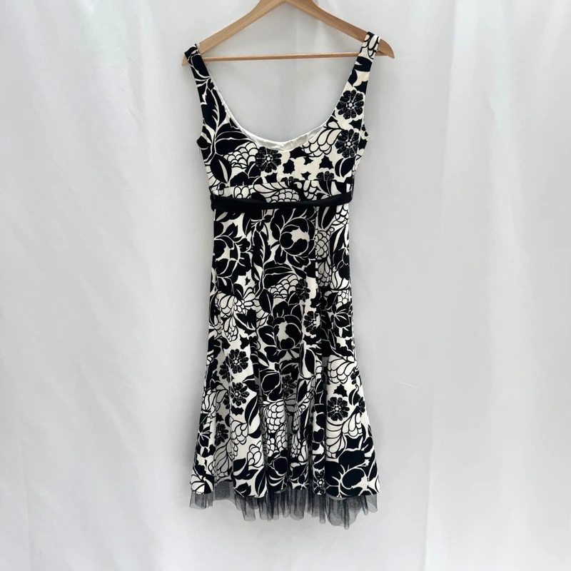 Debut Debenhams Y2K Black White Cocktail Party Dress UK Occasion UK8 UK10 000s - Image 4