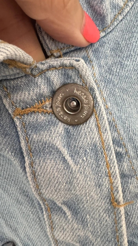 Kensie Jeans Vintage Luxe Oversized Denim Jacket Blue 100% Cotton Size L - Image 3