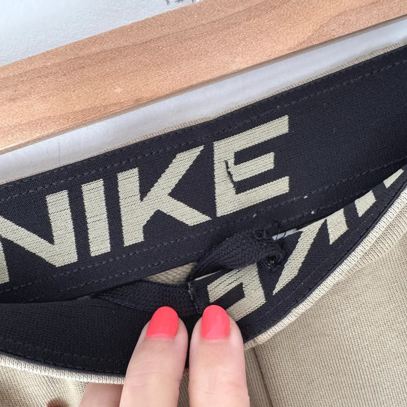 Nike Dri-Fit Khaki Joggers | Size S | Tapered Cuffed Track Pants - Image 4