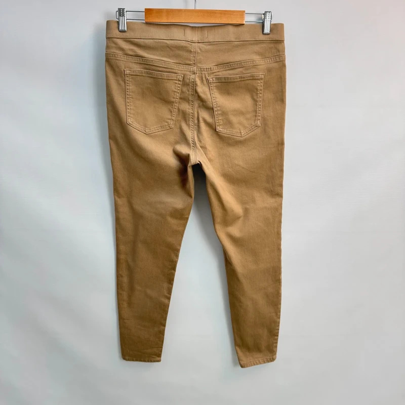 M&S Jeggings Dark Camel UK 14 Short Stretch Pull On Skinny Trousers - Image 3