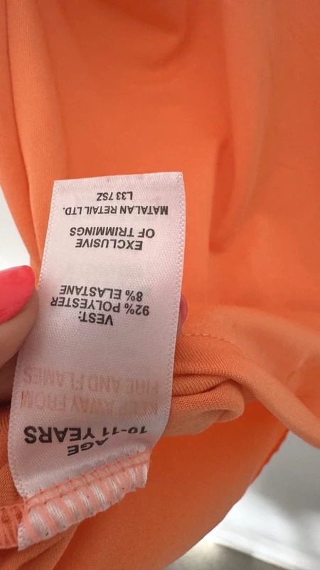 Souluxe Orange Racerback Gym Vest Age 10–11 – Activewear Top - Image 6