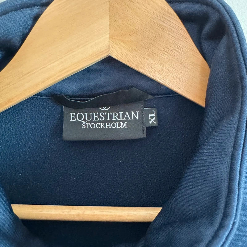 Equestrian Stockholm XL Navy Zip Up Jacket Recycled Fabric Equestrian - Image 4