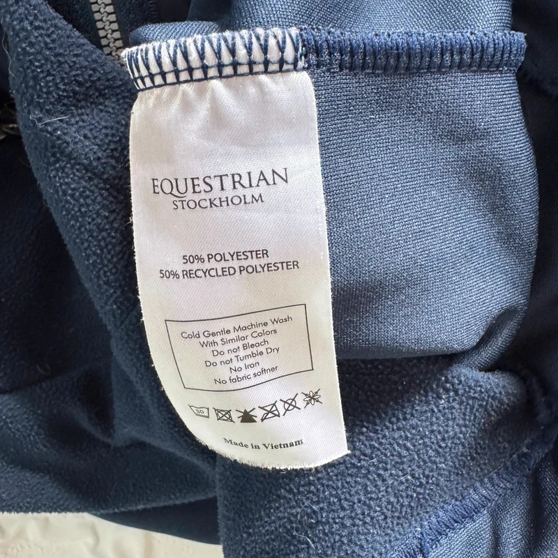 Equestrian Stockholm XL Navy Zip Up Jacket Recycled Fabric Equestrian - Image 7