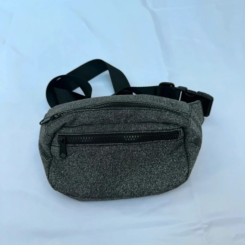Divided H&M Glitter silver Black Bum Bag Waist Bag Festival Party 0701735