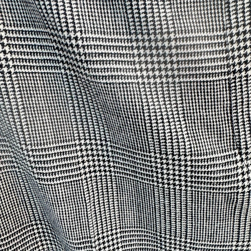Hobbs Wool Blend Prince of Wales Check Trousers UK 12 Grey Black Wide Leg - Image 3