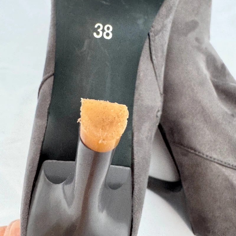 BNWT Grey Faux Suede Pointed Toe Ankle Boots with Fleece Soft Lining UK EU / 5 38 - Image 6