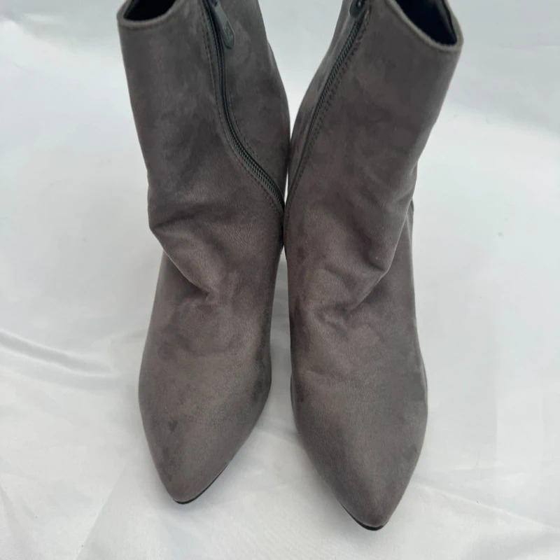BNWT Grey Faux Suede Pointed Toe Ankle Boots with Fleece Soft Lining UK EU / 5 38 - Image 10