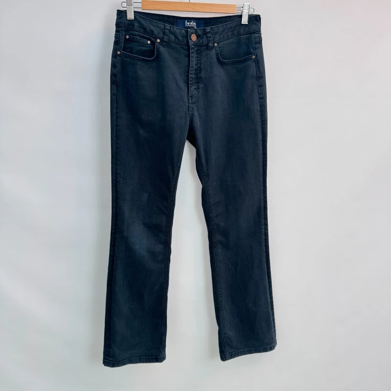 Boden The Belgravia Bootcut Jeans Black UK 10R Stretch Denim Mid Rise