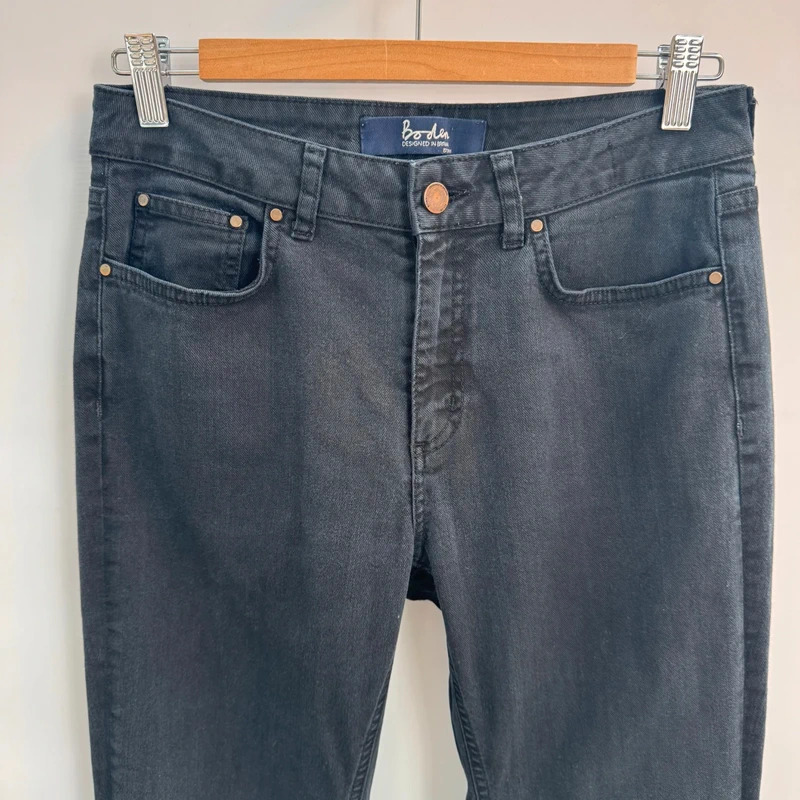 Boden The Belgravia Bootcut Jeans Black UK 10R Stretch Denim Mid Rise - Image 4