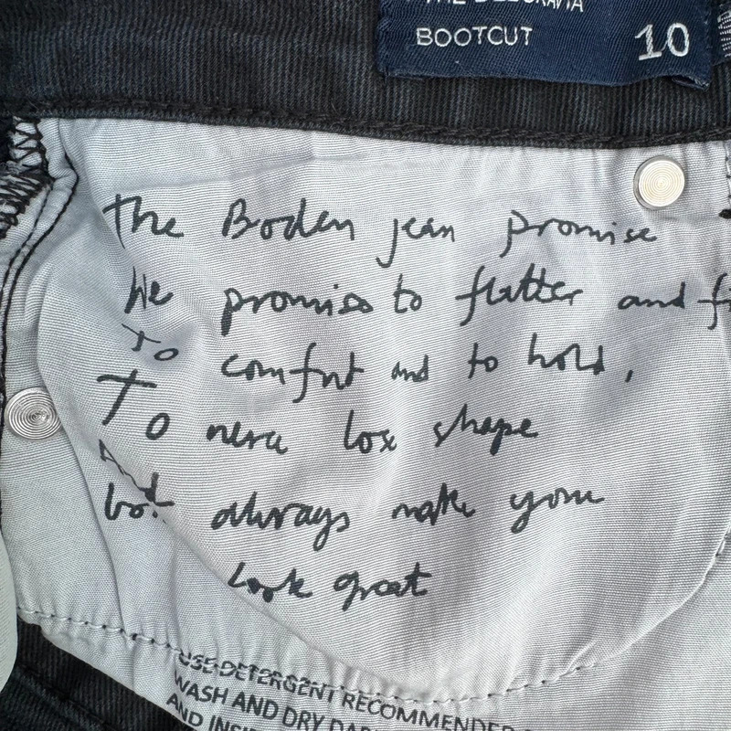 Boden The Belgravia Bootcut Jeans Black UK 10R Stretch Denim Mid Rise - Image 9