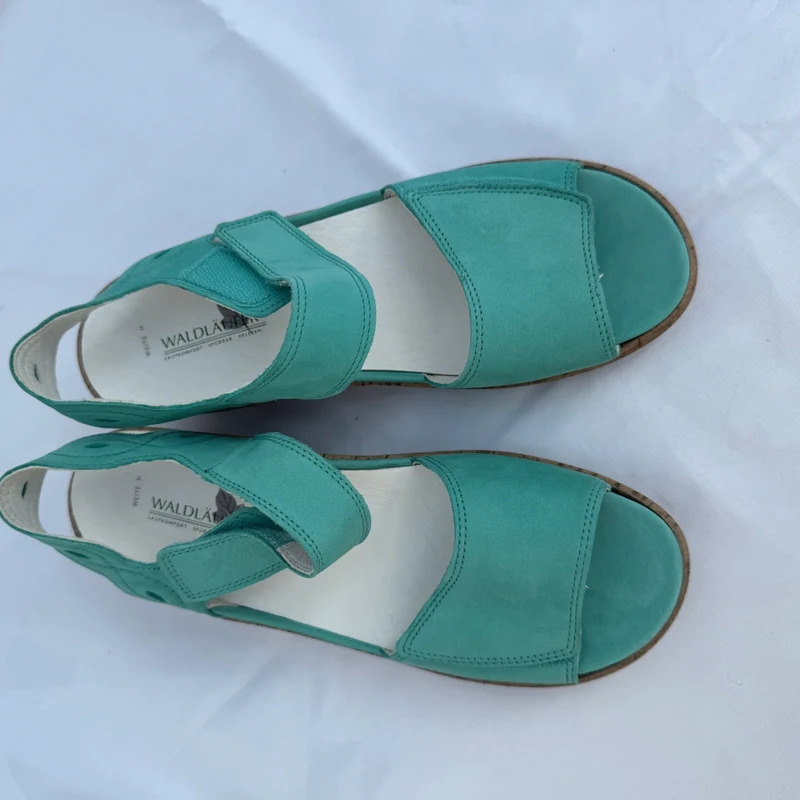 Waldläufer Turquoise Nubuck Wide Fit H Wedge Sandals UK 6 EU 39 - Image 2