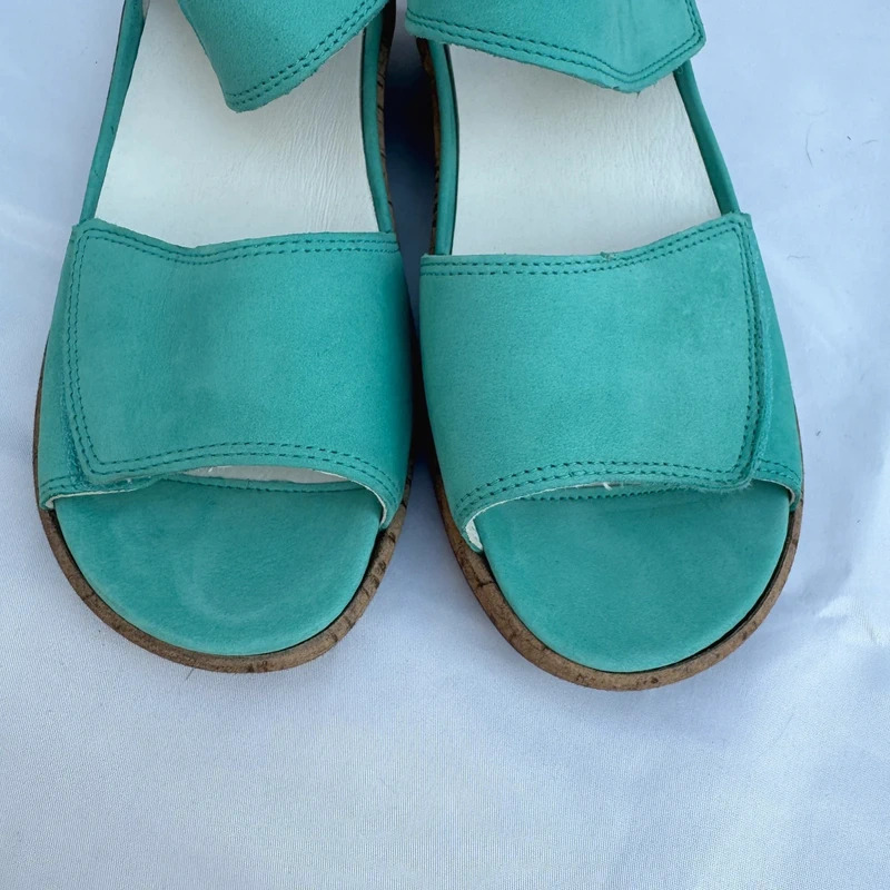 Waldläufer Turquoise Nubuck Wide Fit H Wedge Sandals UK 6 EU 39 - Image 5