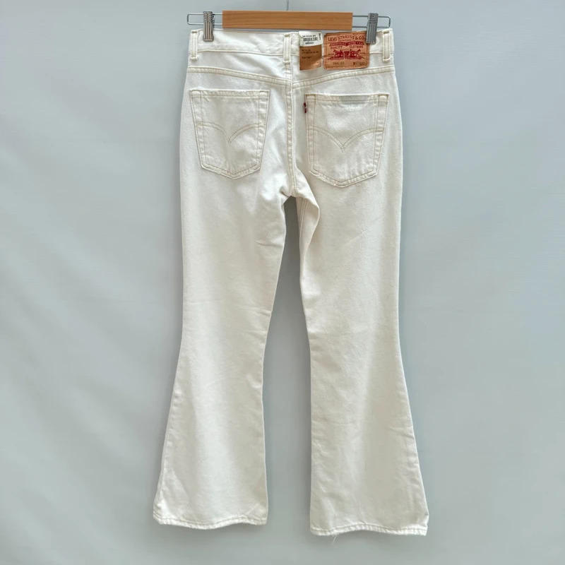 Levi's 544 Flared Jeans W27 L32 Cream Y2K Mid Rise Red Tab Brand New With Tags - Image 3