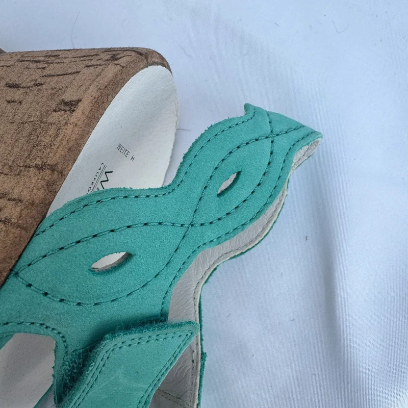 Waldläufer Turquoise Nubuck Wide Fit H Wedge Sandals UK 6 EU 39 - Image 11