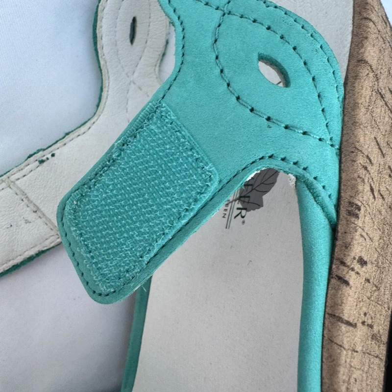 Waldläufer Turquoise Nubuck Wide Fit H Wedge Sandals UK 6 EU 39 - Image 13