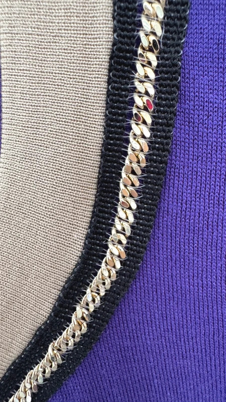 Versace Archive 2009 Silk Knit Vest Top Purple Gold Chain Detail IT 42 UK 10 - Image 4