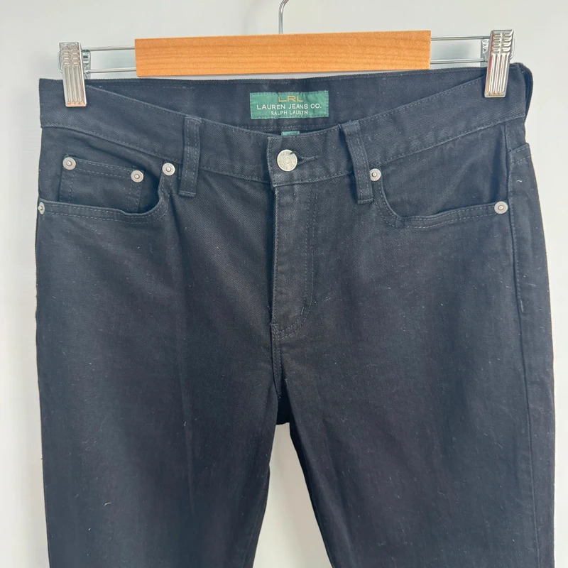 Lauren Jeans Co Ralph Lauren Classic Straight Black Jeans US 4 / UK 8 Mid Rise - Image 3
