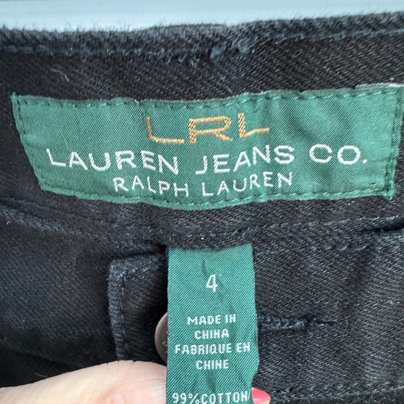 Lauren Jeans Co Ralph Lauren Classic Straight Black Jeans US 4 / UK 8 Mid Rise - Image 6
