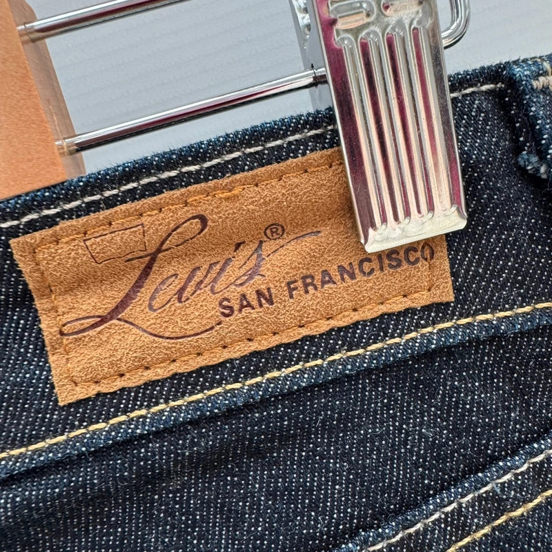 Levi's Demi Curve Classic Straight Leg Jeans W28 L32 Dark Indigo Blue Stretch Denim - Image 4