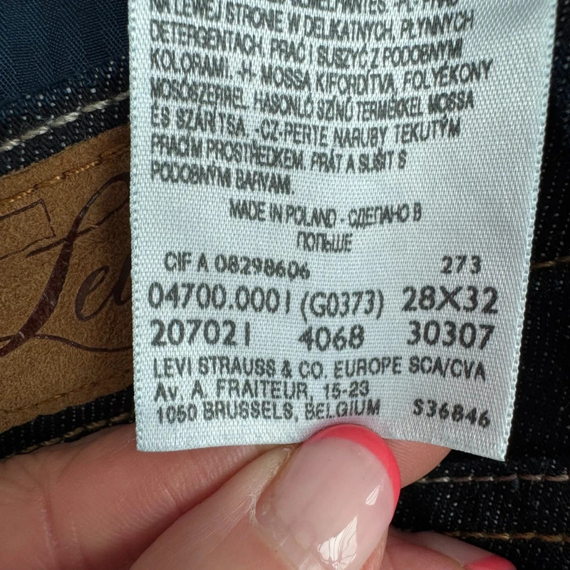 Levi's Demi Curve Classic Straight Leg Jeans W28 L32 Dark Indigo Blue Stretch Denim - Image 11