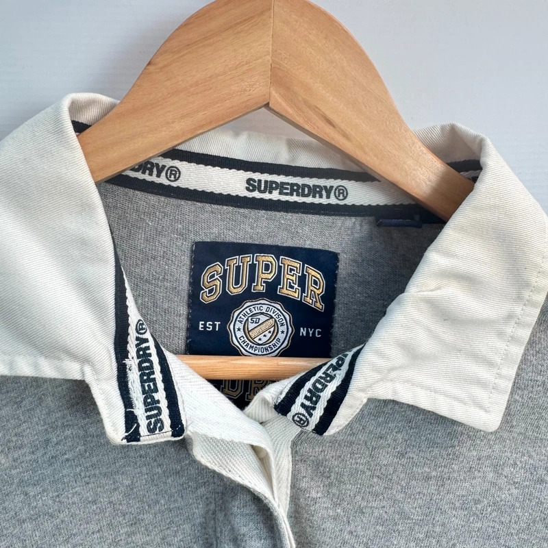 Superdry Webb Rugby Long Sleeve Polo Dress - Size 12 - Image 4