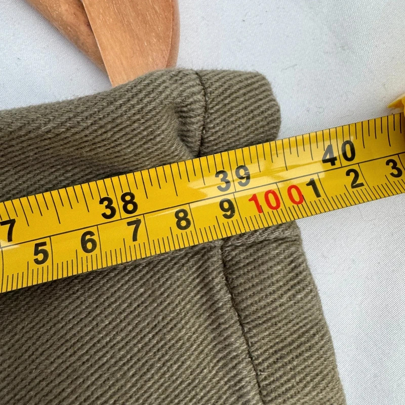 Shein Khaki Cargo Trousers UK 6 High Waist Straight Leg 100% Cotton - Image 10