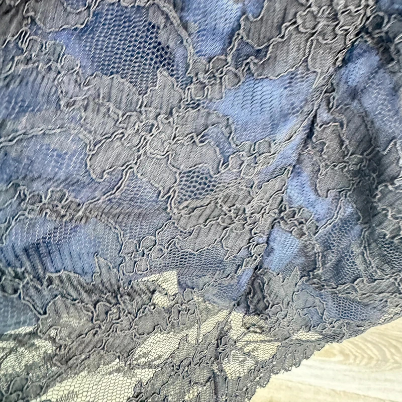 Kenneth Cole NY Navy Blue Lace Shift Dress Sleeveless Lined UK 12 Knee Length - Image 6
