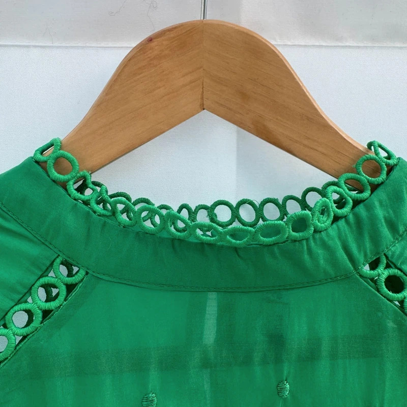 ForevaYoung Emerald Green Embroidered Longline Blouse UK 12 M/L Boho Tunic - Image 5