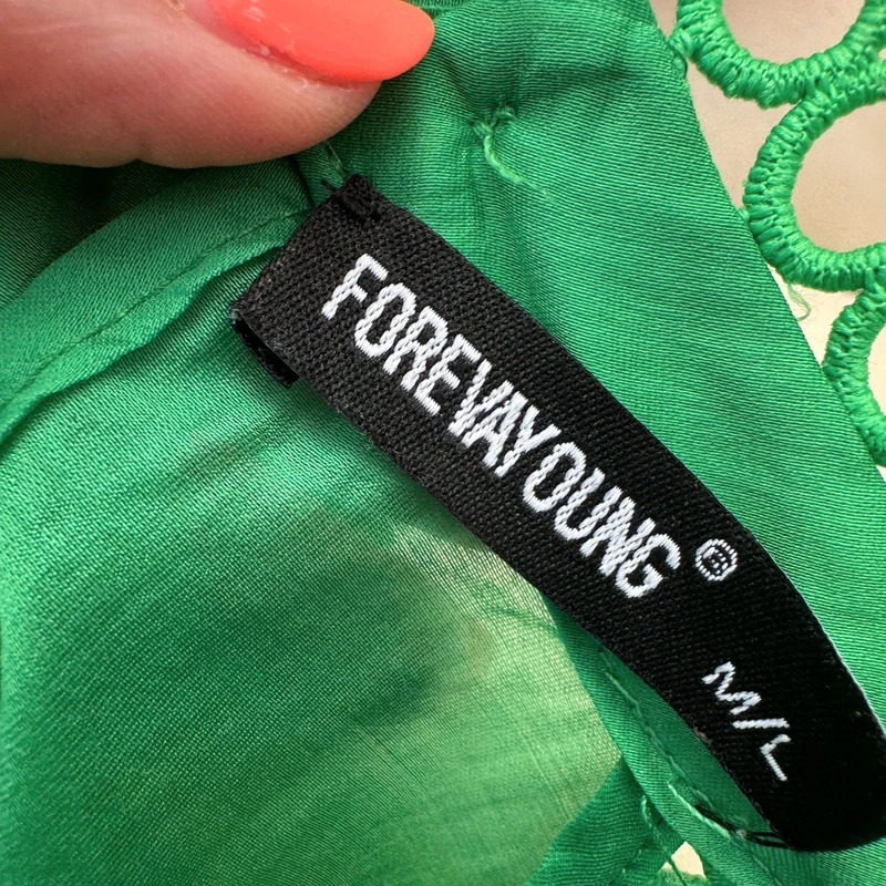 ForevaYoung Emerald Green Embroidered Longline Blouse UK 12 M/L Boho Tunic - Image 11