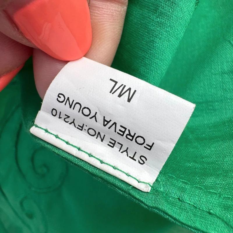 ForevaYoung Emerald Green Embroidered Longline Blouse UK 12 M/L Boho Tunic - Image 12