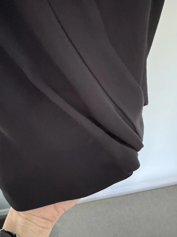 Paraphrase Black Sleeveless Wrap Blouse Size UK 10 EU 36 Smart V Neck Office Top - Image 2